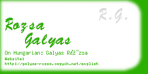 rozsa galyas business card